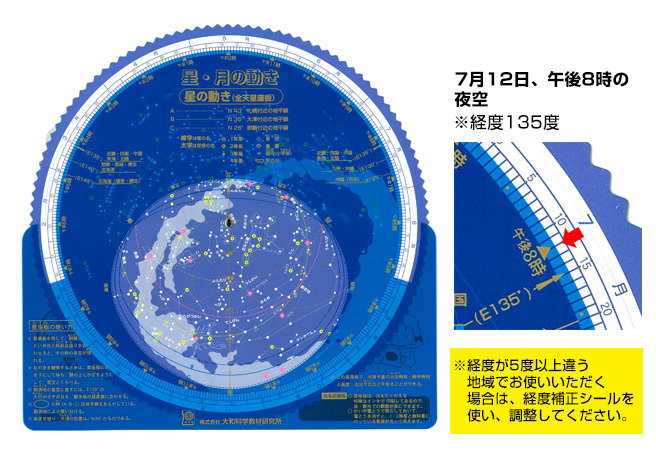 星空観察ー星座早見盤