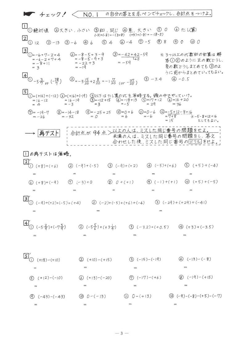 中学数学到達度テスト集